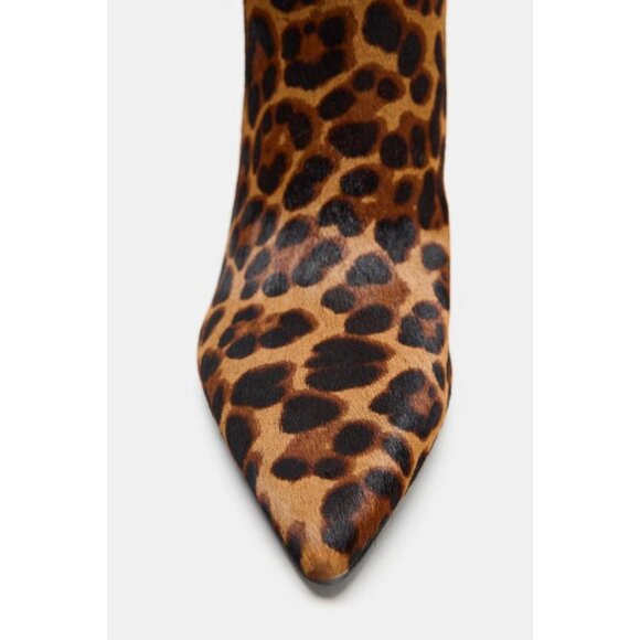 ZARA ANIMAL PRINT LEATHER BOOTS WITH FUR - Picture 7 of 8